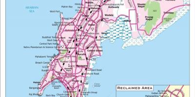 Karte Bombeja pilsētas