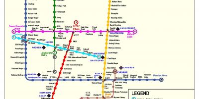Metro maršrutu kartes Mumbai
