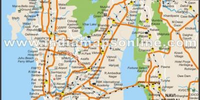 Fiziskās karte Mumbai