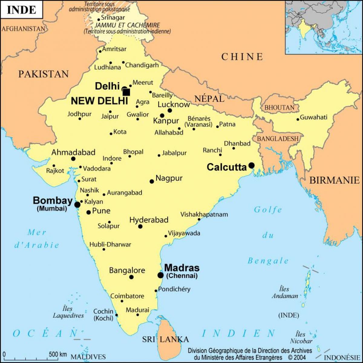 karte Bombeja indijā