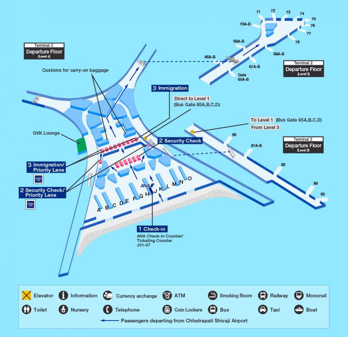 Chhatrapati Shivaji starptautiskā lidosta map