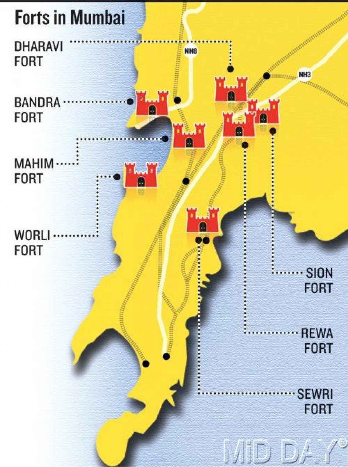 Mumbai fort zonu karte