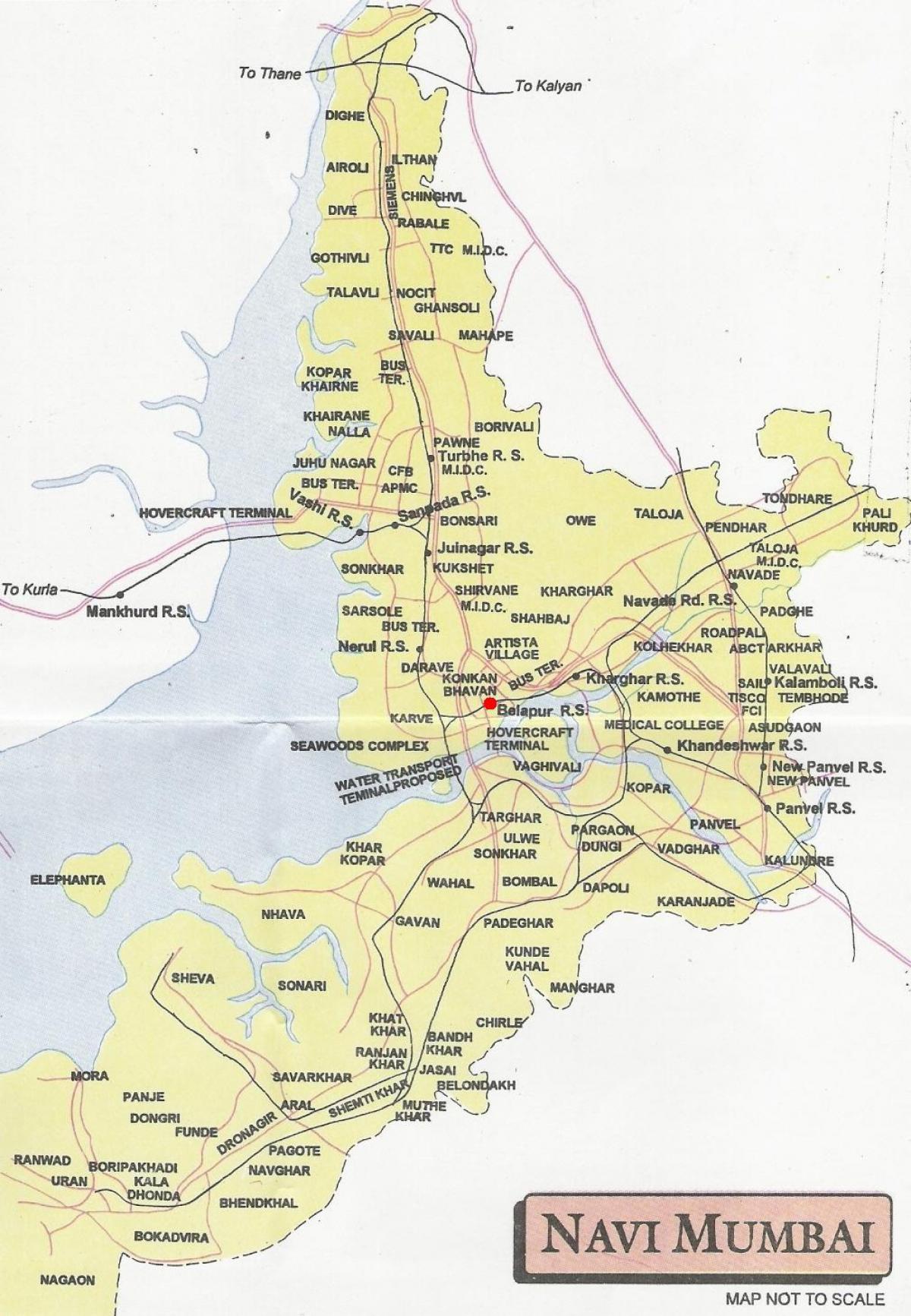 karte navi Mumbai pilsētas
