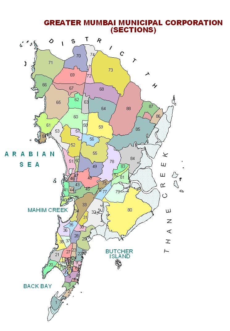 politiskā karte Mumbai