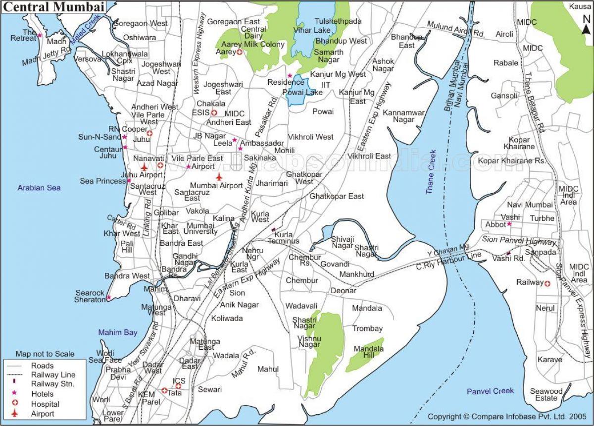 kartes Mumbajas centrālā