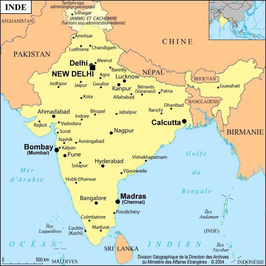 karte Mumbaja, indija