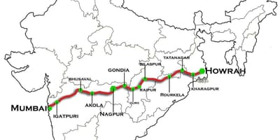 Nagpur Mumbai express šosejas karte
